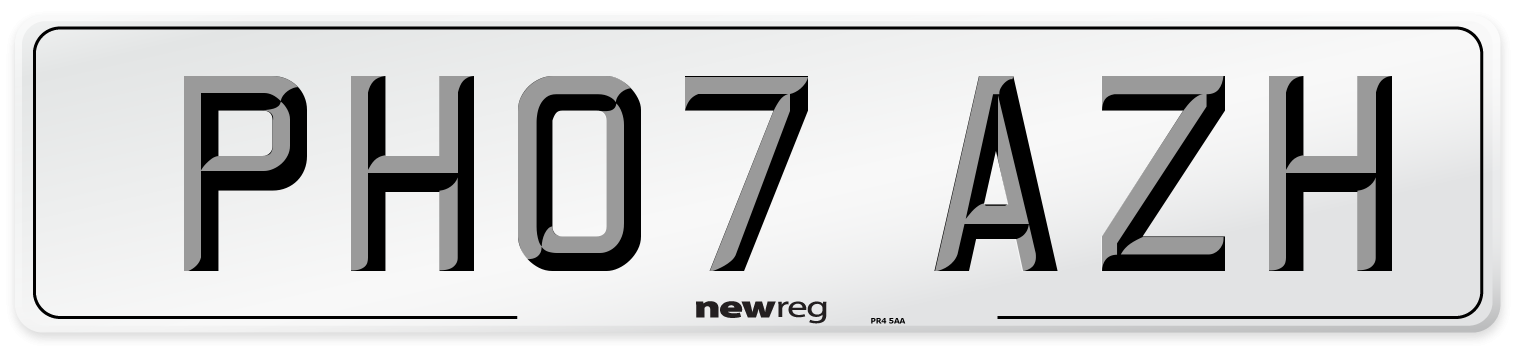 PH07 AZH Number Plate from New Reg
